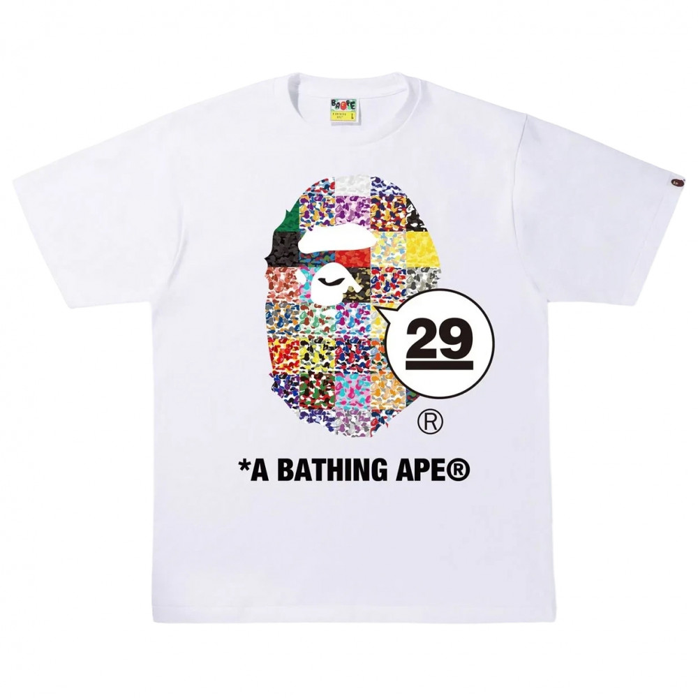 BAPE 29th Anniversary Ape Head Tee (White)