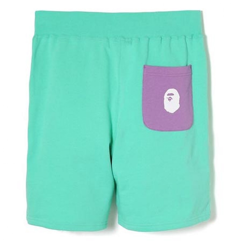 Bape Pastel Color Sweat Shorts (Green)