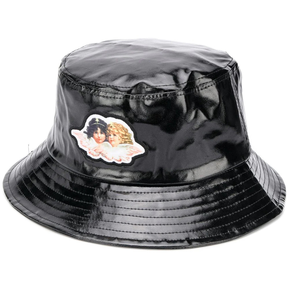 Fiorucci Angel Vinyl Bucket Hat (Black)