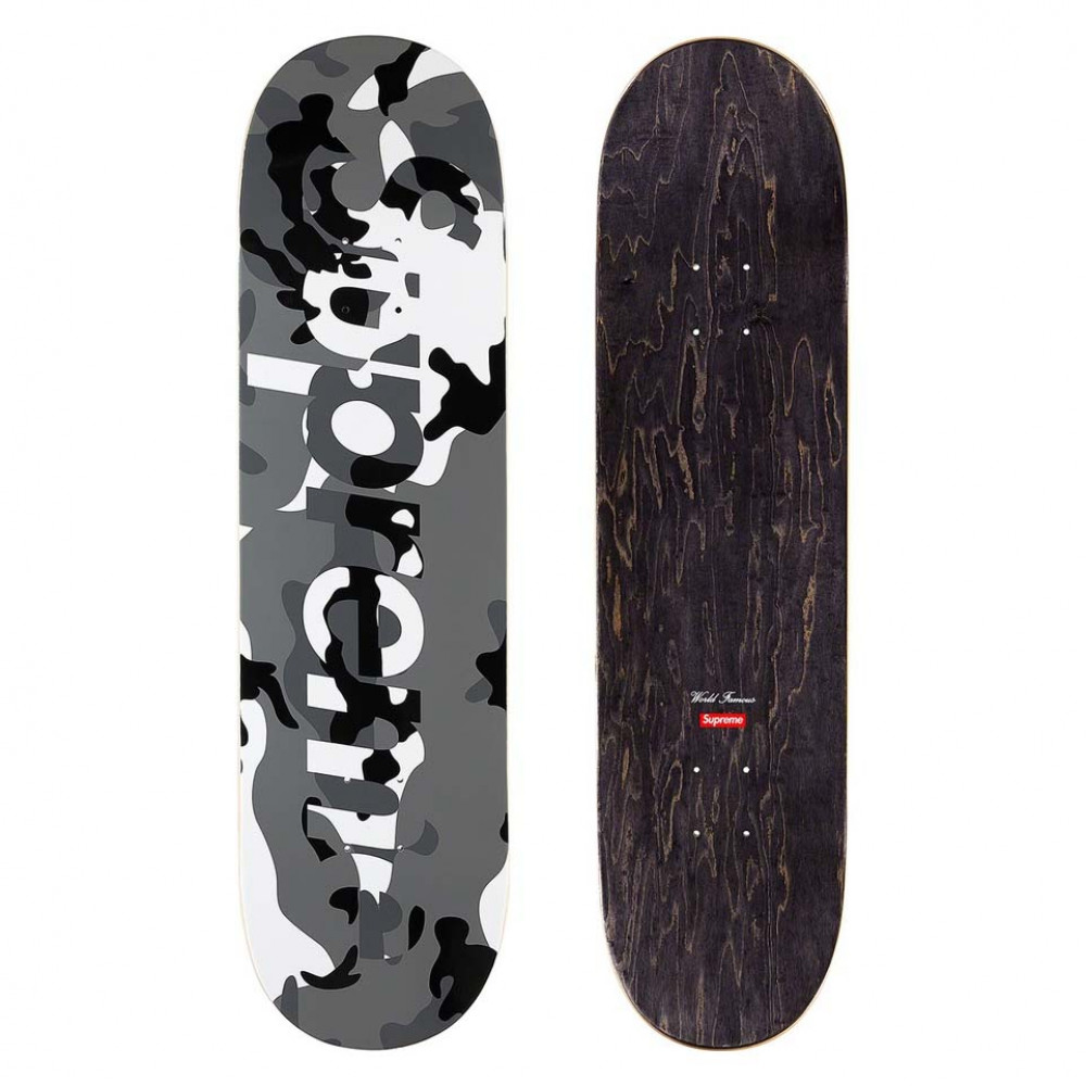 Supreme Camo Logo Skateboard Deck (Snow)