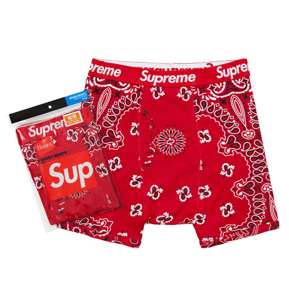 Supreme x Hanes Boxer Briefs (Red Bandana)