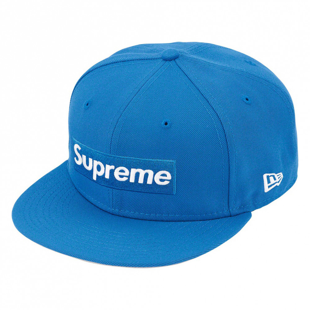 Supreme x New Era Money Box Logo Cap (Blue)