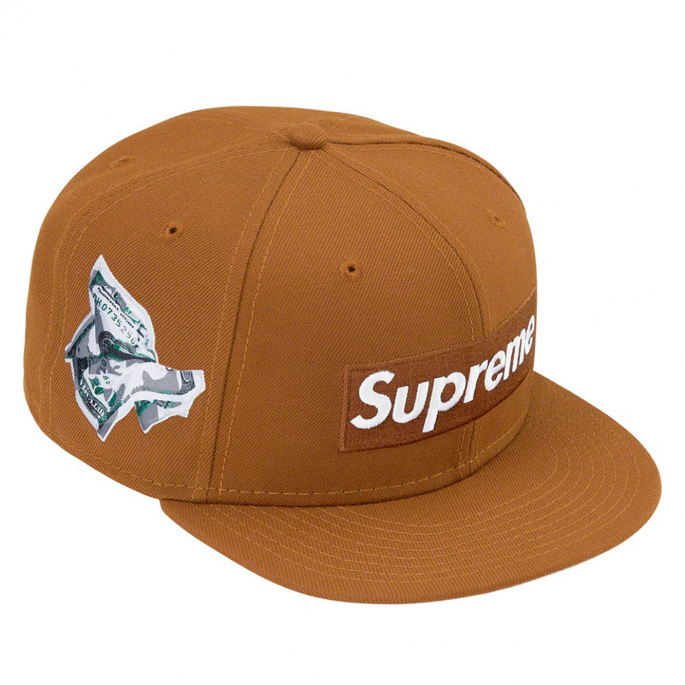 Supreme x New Era Money Box Logo Cap (Brown)