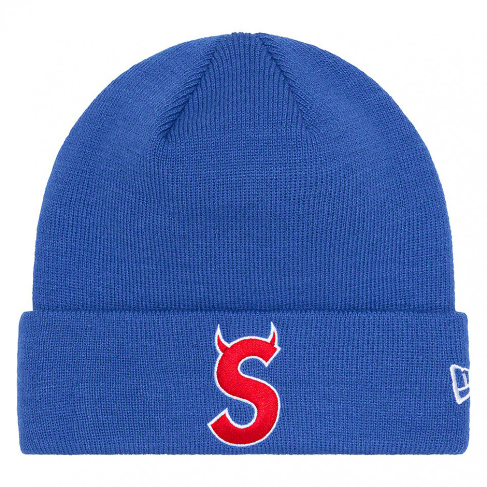 Supreme x New Era S Logo Beanie (Blue)