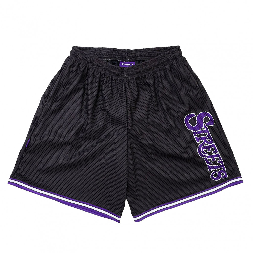 The Streets Basketball Shorts (Black/Purple)