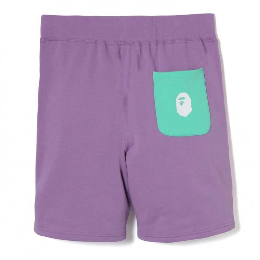 Bape Pastel Color Sweat Shorts (Light Purple)
