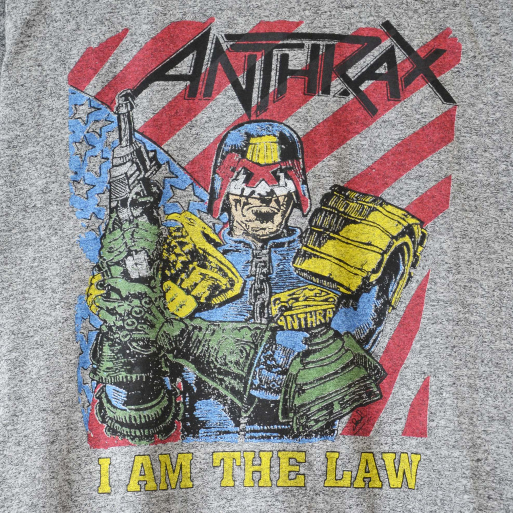 Anthrax I Am The Law Vintage Tee (Dark Heather Grey)