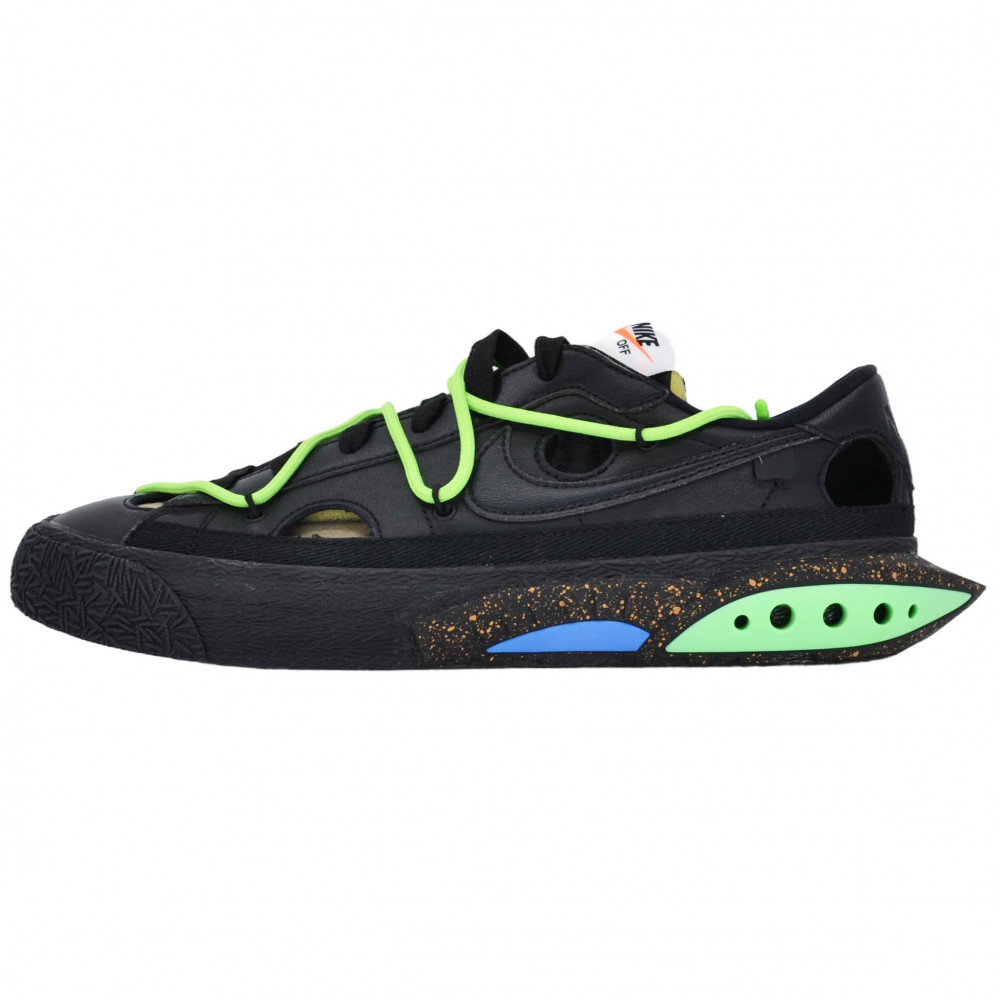 Off-White x Nike Blazer Low (Black Electro Green)