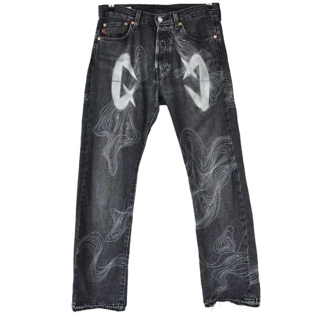 Brunclo x Gangsta Punk Topograph Jeans (Black)