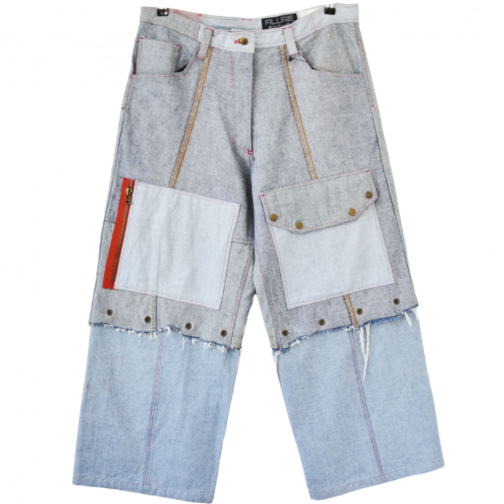Alure by Evan Lure x JAKUBMASAR Long-Short Snap Jeans (Blue)