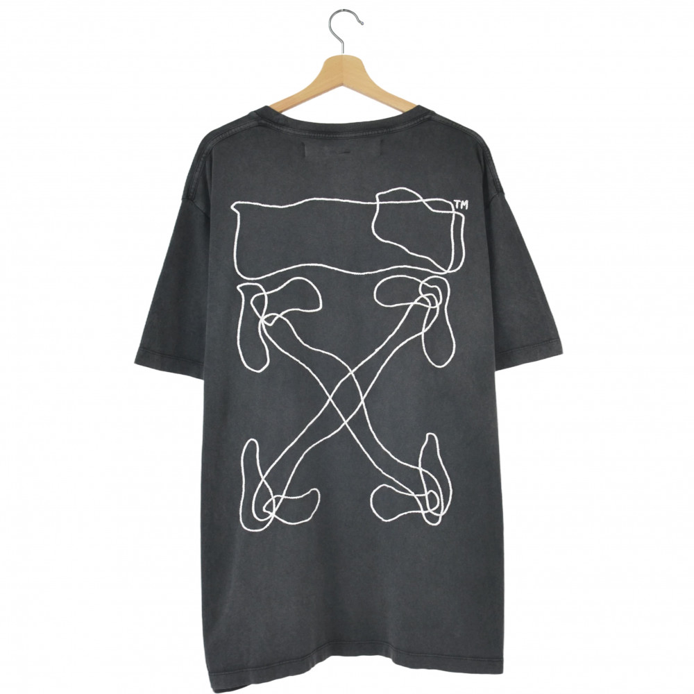 Off-White Oversized Abstract Arrows Tee (Washed Black)