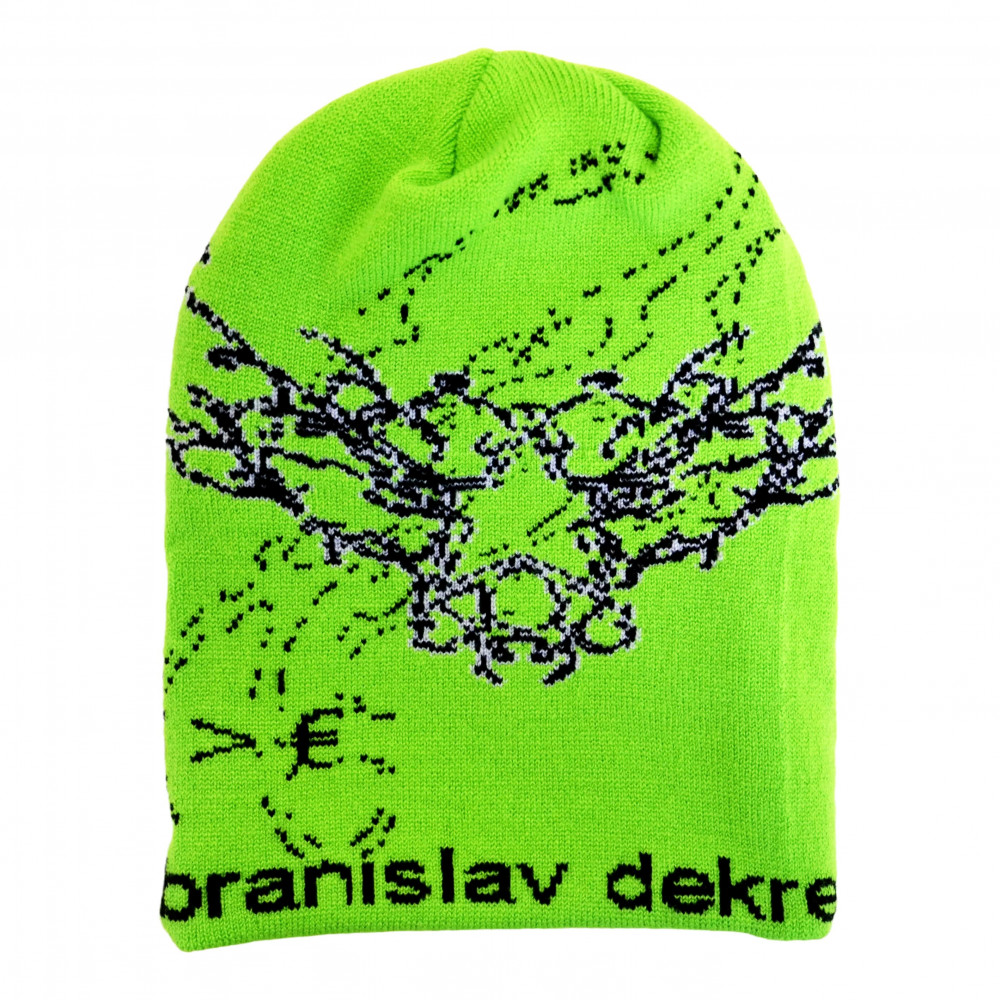 Branislav Dekrét Tribal Beanie (Neon Green)