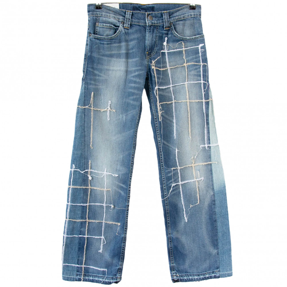 Brunclo Simple Hellraiser Jeans (Blue/Beige/White)