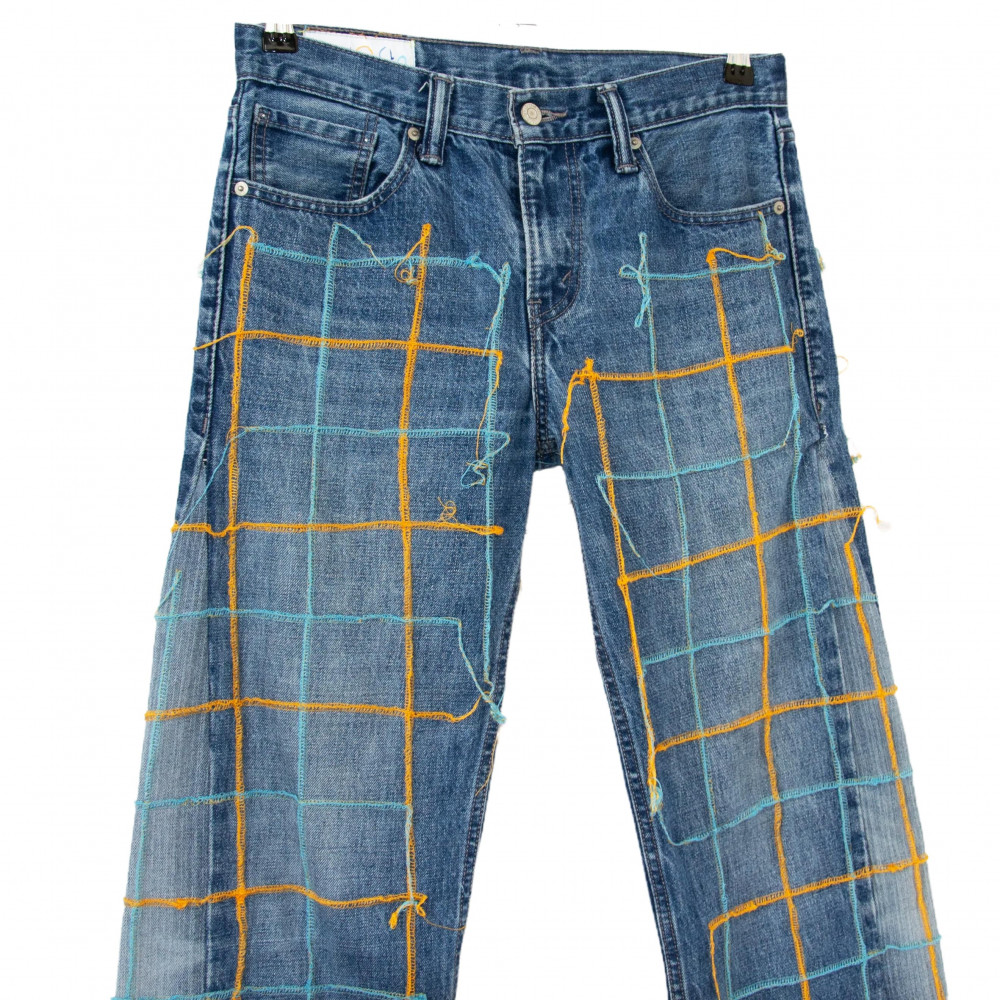 Brunclo Full Hellraiser Jeans (Blue/Orange)