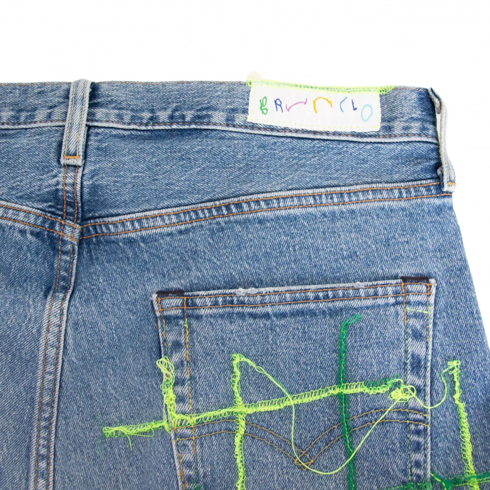 Brunclo Simple Hellraiser Jeans (Blue/Neon)