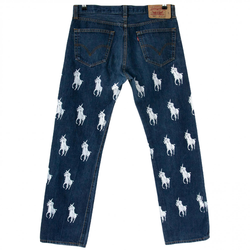 Flace x Polo Cigan Allover Print Jeans (Indigo)