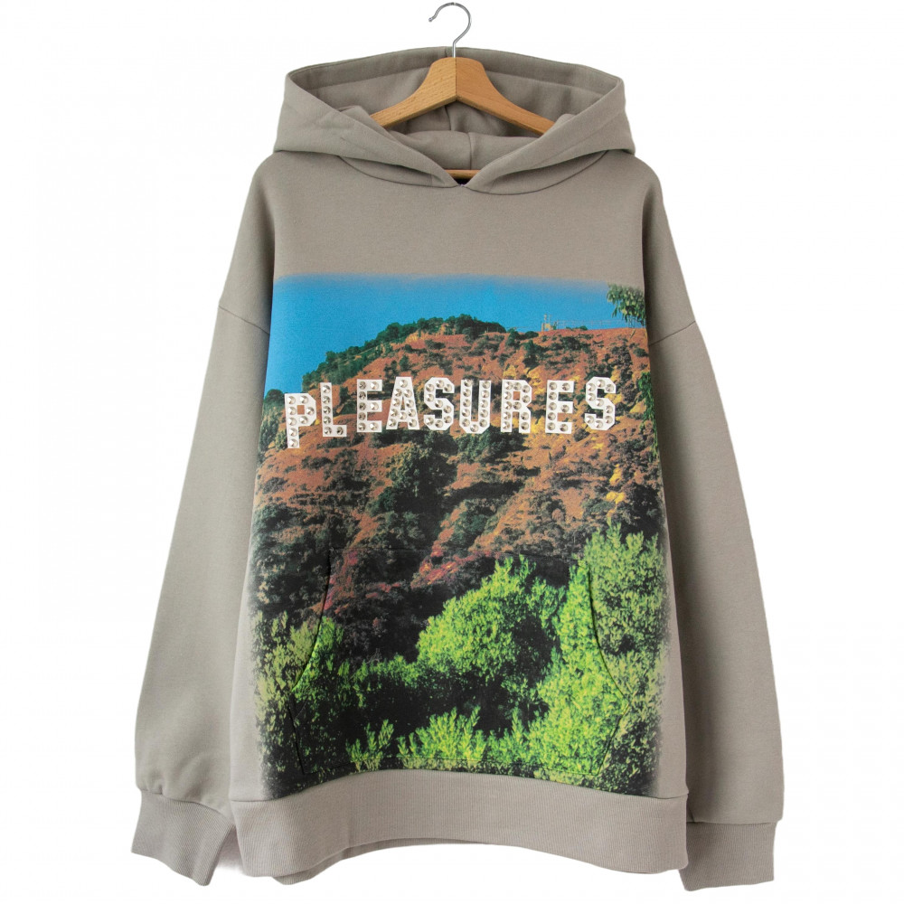 Pleasures Pleasurewood Studded Hoodie (Grey)