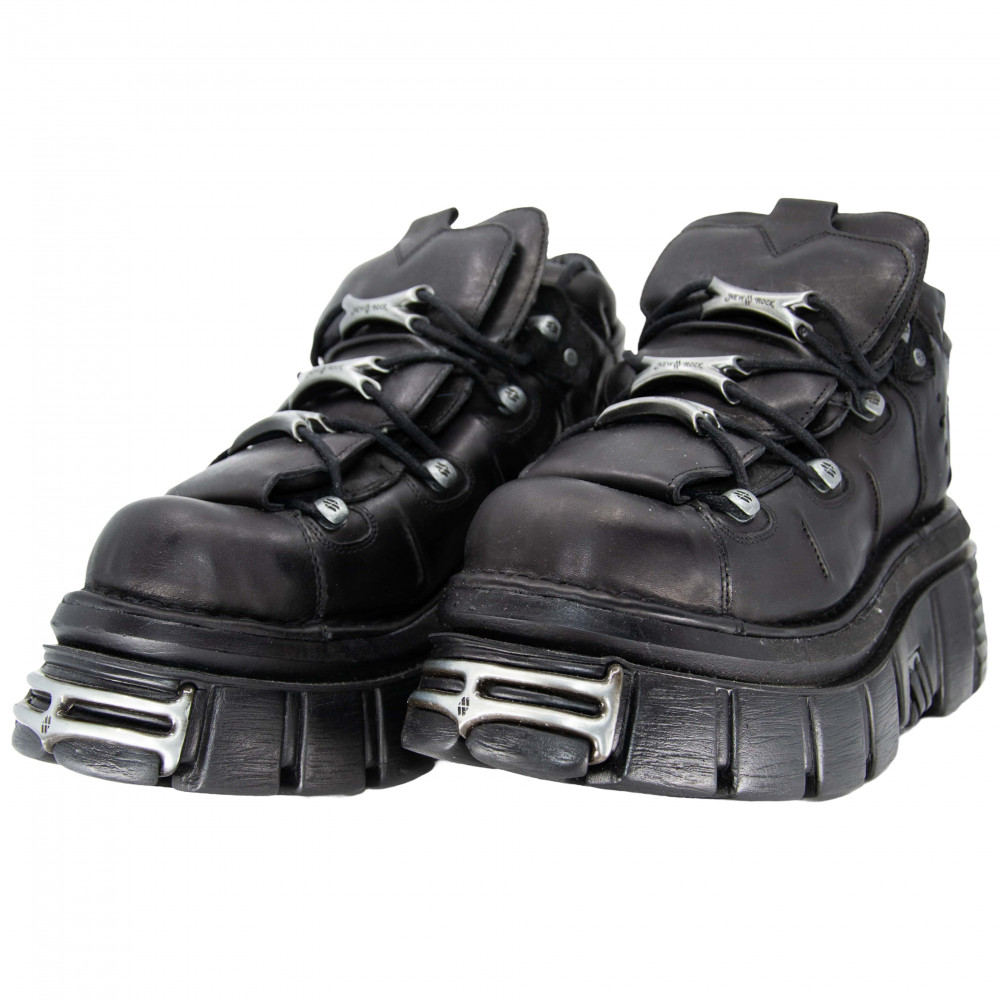 New Rock Black Tower Boots (Black)