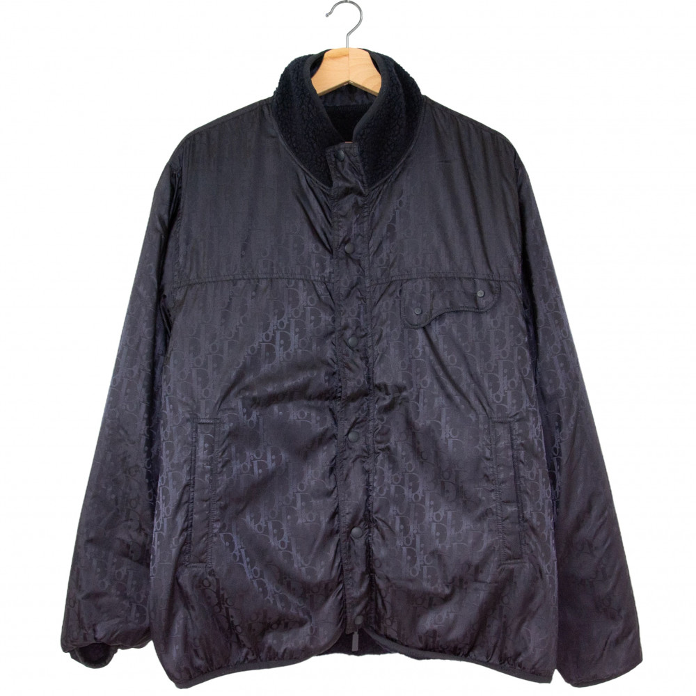 Dior Fleece Reversible Jacquard Jacket (Navy)