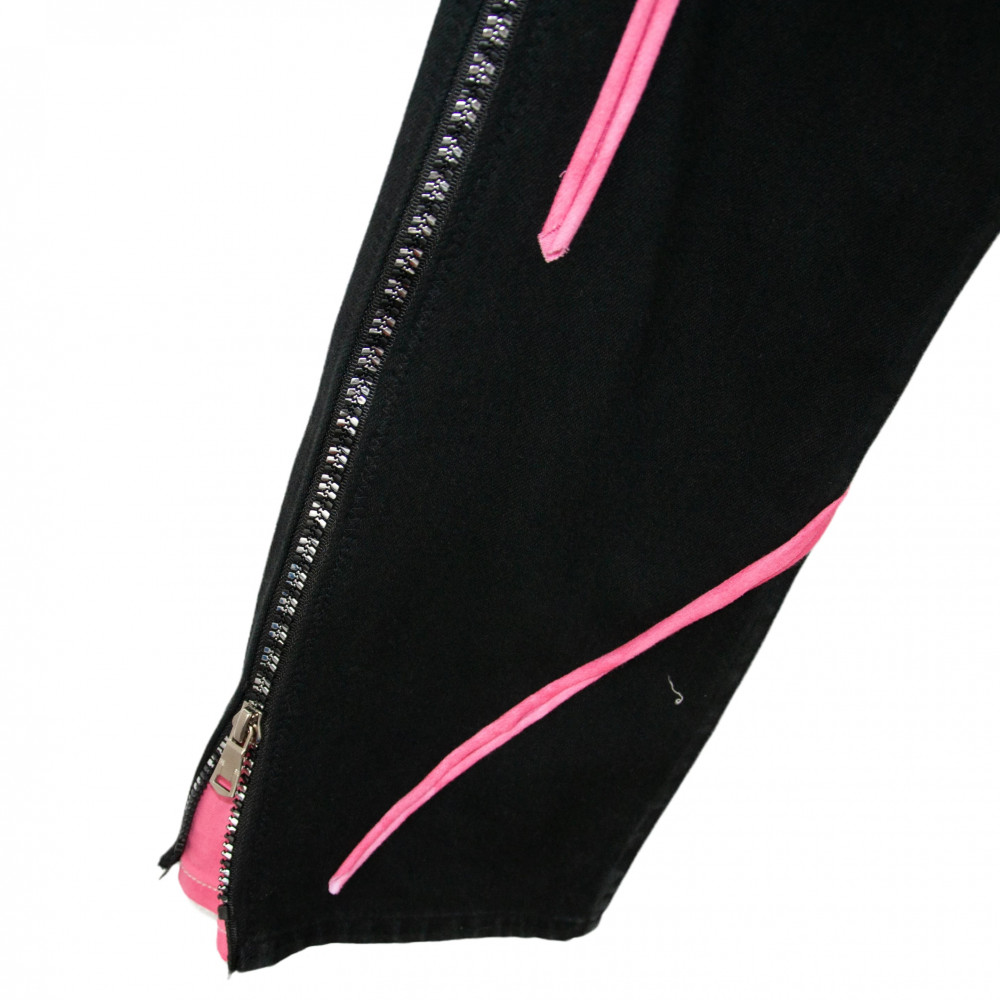 NoFuture Flared Levis 501 Jeans with Zippers (Black/Pink)