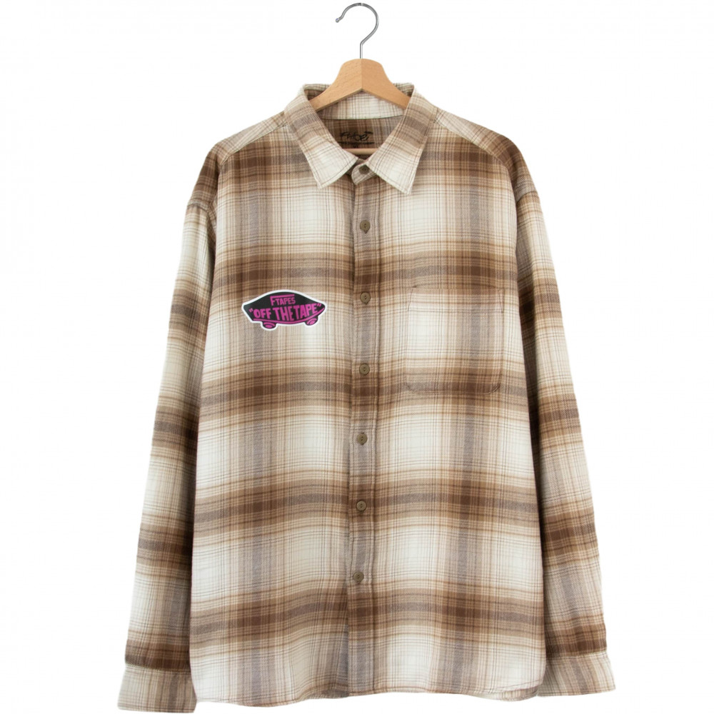 F-Tapes Off The Tape Flannel Shirt (Beige)