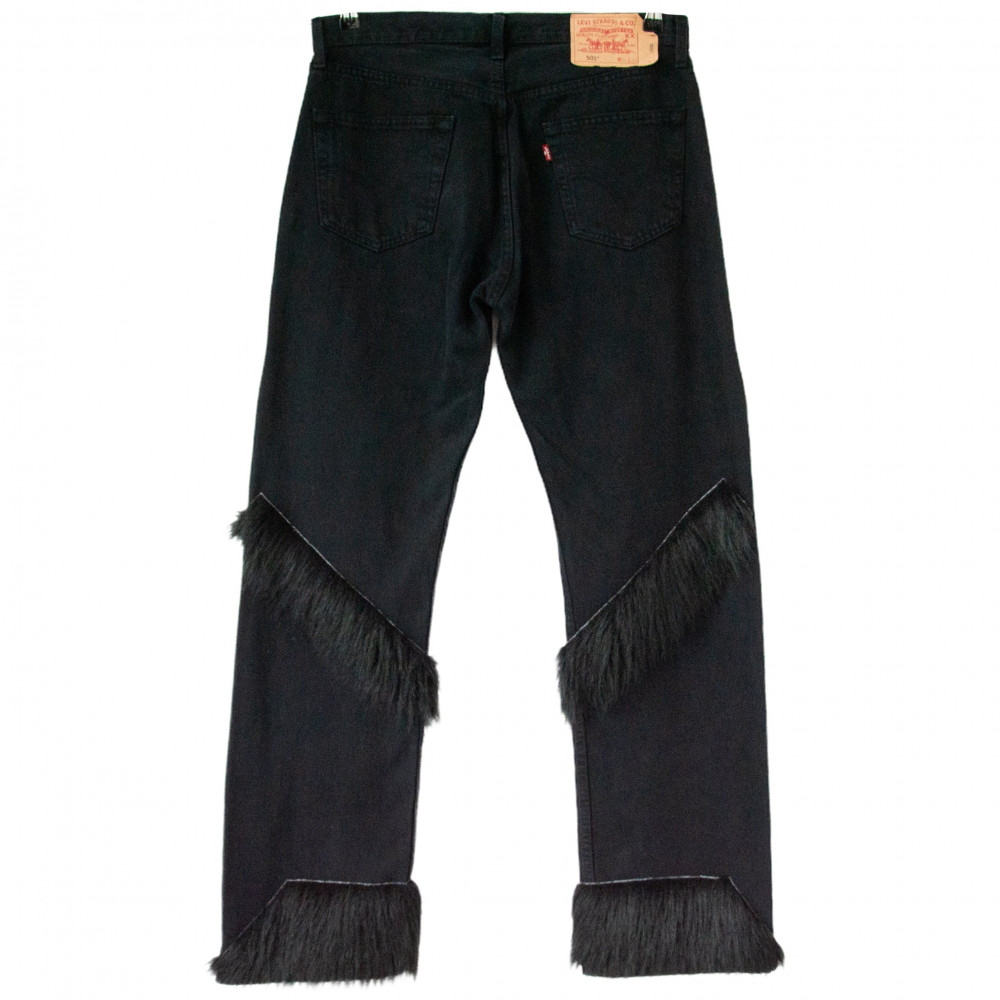 NoFuture Fur Jeans with Zippers (Black)