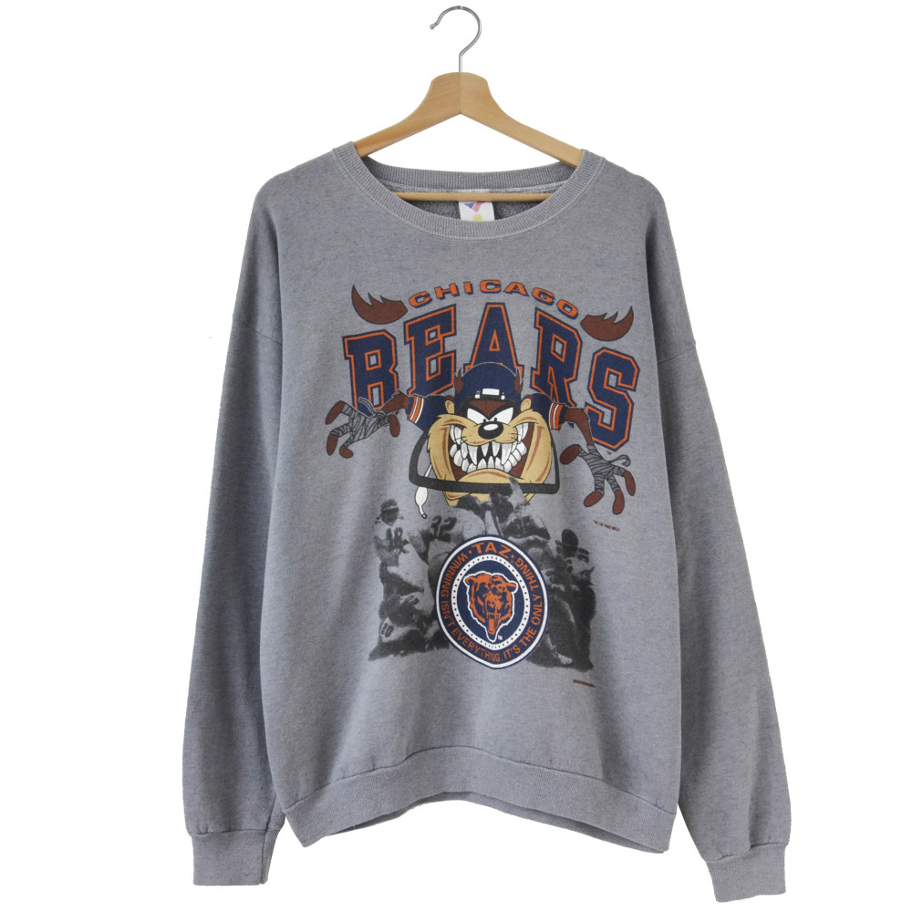 Chicago Bears TAZ Vintage Crewneck (Grey)